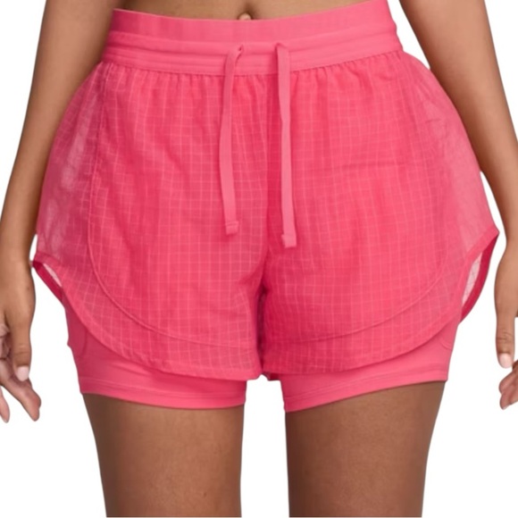 NIKE Running Division 2 In 1  Dri-FIT Running Shorts Aster Pink NEW - Picture 8 of 9